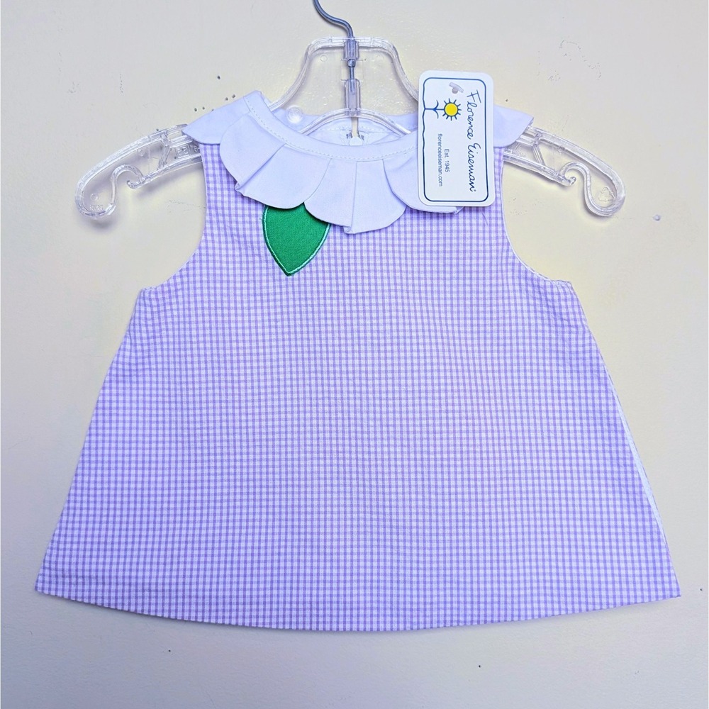 VintageFlorence Eiseman Gingham Poplin Shirt Dress Infant Size 6 Months NWT‎
